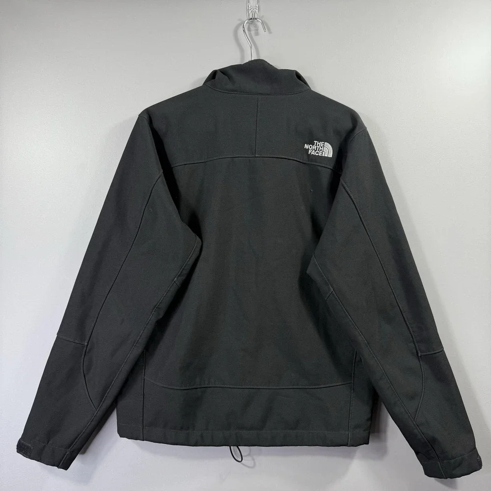The North Face Jacket Mens Medium Black Softshell Fleece Lined Full Zip Outdoor